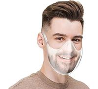1pcs Transparent Face Mask for Adults, Clear Face Bandanas Protective Facial Masks,Anti Fog Durable Plastic Reusable Designed Shields Lightweight Face Covering to Protect Nose, Mouth, for Men Women