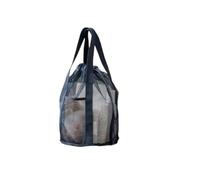 1Pcs Travel Toiletry Bag, Mesh Hollowed-Out Folding Ultra-Light Handbag, Drawstring Pocket, Beach for Travel,Outdoor Activities(Dark Blue)