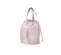 1Pcs Travel Toiletry Bag, Mesh Hollowed-Out Folding Ultra-Light Handbag, Drawstring Pocket, Beach for Travel,Outdoor Activities(Pink)