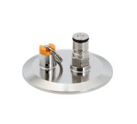 1pcs Tri Clamp 3"/4" End Cap with Gas Ball Lock Post & 17 PSI PRV - Perfect for Homebrewing & Microbreweries(3"TC)