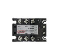 1pcs TSR SSR-10AA 25A 40A 60A 80A Three Phase SSR Solid State Relay AC Control 480V 70-280V Input Aluminum Heat Sink(60A)
