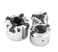 1PCS Two jaw Three jaw Four jaw Chuck Clamping Pneumatic Gripper MHS2/MHS3/MHS4-16D25D Finger Cylinder(MHS2-32D)