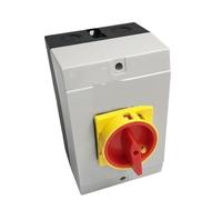 1pcs Two Positions YMD11-63A Isolator Switch 3/4P Padlock ON-OFF Cam Changeover With Waterproof Box Enclosure Silver Contact(3P)