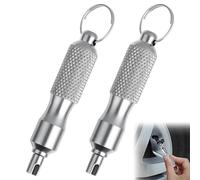 1PCS Tyre Valve Removal Tool Tyre Valve Tool Silver Valve Core Removal Tool Stainless Steel Disassembly Remover Tire Valve Key for Car Truck Repair Install Accessory