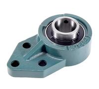 1Pcs UCFB201 inner12 Outer External Spherical Insert Bearing Taper Seat 3-Bolt Flange Bearing,Self-Aligning, Double Seal, Cast Iron Heavy Duty Pillow Block Bearing