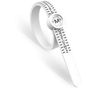 1PCS UK Ring Sizer Measure,Ring Sizer Measure(White),Ring Measurement Tool with Magnifying Glass (A-Z Sizes) for Men and Women