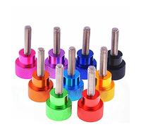 1Pcs UNC 1/4-20 Thread Aluminum High Step Thumb Screws 14x9mm Knurled Head Hand Tighten Screw Stainless Steel Thread 6-100mm (Color : Black, Size : 100MM_1/4-20)