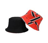 1PCS Union Jack Bowler Hats Double-Side Reversible British Flag Bucket Hat for Coronation of King Charles III Fade Resistant SunHat For Indoor Outdoor Parties National Celebrations (Red)
