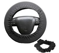 1Pcs Universal Black Car Steering Wheel Cover Oxford Fabric Steering Wheel Protector without Inner Ring Elasticity Wheels Cover Dust Protector Fit Four Seasons
