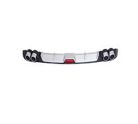 1pcs Universal Car Rear Bumper Diffuser Lip Spoiler Canard Black ABS Plastic Car-Styling Rear Bumper Lip Diffuser Spoiler Canard(Black-Silver A)