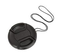 1pcs Universal Center Pinch Snap-on Front Lens Cap 37mm 40.5mm 43mm 46mm 49mm 52mm 58mm 62mm 67mm 72mm 77mm 82mm For Canon Nikon Sony Pentax Olympus Fuji Camera with String (49mm)