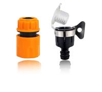 1pcs Universal Rubber Tap Connector 16mm Indoor and Outdoor, 1pcs Hose End Connector for Join 1/2 inch Garden Hose Pipe Tap