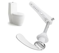 1pcs Universal Toilet Handles Flush Lever,Chrome Plated Replacement Toilet Tank HandleAlloy Split Toilet Handle,Victorian Style Toilet Handle,Toilet Flush Handle for Toilet WC Cistern Tank(Silver)