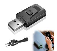 1Pcs USB Bluetooth 5.0 Adapter with 3.5mm AUX Black Bluetooth Transmitter for TV 4-in-1 USB Bluetooth Adapter for Car Transmitter Receiver Audio Adapter Bluetooth Adapter for TV Home Audio System