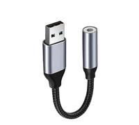 1Pcs usb to 3.5mm jack audio adapter,Usb To Headphone Jack Adapter,Usb To Aux for Headphones & Mic, Plug & Play USB-A to Aux Adapter for PC, Laptop, PS4, PS5, Linux