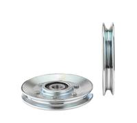 1Pcs V-groove Elevator Wire Rope Pulleys : 10×73×11mm (Round-bottom Concave) /10×90×11mm (6200ZZ Nylon)(Silvery-10-73-11mm)