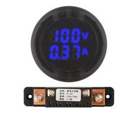 1pcs Voltmeter Dual Display Ammeter Car Voltage Current Meter(Blue Blue,10A)