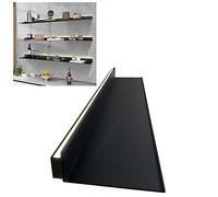 1pcs Wall Floating Shelves Built-in LED Natural Light,Wall Mounted Light-Emitting Shelves, Metal Lighted Display Stand for Multi-range Use(I,80cm/31.5in)