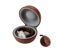 1Pcs Watch Travel Case, Portable Single Watch Box with Protective Interior, Compact Watch Pouch for Secure Storage During Journeys, travel watch case Leather Design for Timeless Style（10*5.5cm）