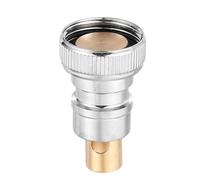1Pcs Water Tube Connector Stop Valve Anti Falling Copper Inner Core Faucet Nozzle 1/2 Inch Home Garden(Silver Plating)