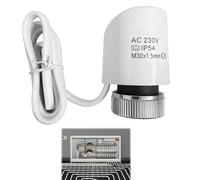 1PCS Water Under Floor Heating Actuator Adaptor,Actuator for Underfloor Heating 230V,M30 x 1.5mmThread,Normally Closed Fits for Most UK Manifolds for Zone Control On or Off Status Visible