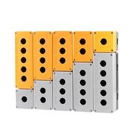 1PCS waterproof button box switch control box 12345 hole industrial switch indicator box 22mm(3 hole,White)