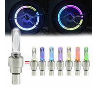 1Pcs Waterproof LED Tyre Wheel Valve Cap RGB Car Bicycle Motorcycle Tire Light