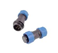 1pcs Waterproof SP17 Series Connector IP68 1/2/3/4/5/6/7/9 Pin Cable Connectors Male/Female Plug and Socket Nut/Flange/Docking(5,4P)