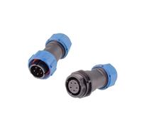 1pcs Waterproof SP17 Series Connector IP68 1/2/3/4/5/6/7/9 Pin Cable Connectors Male/Female Plug and Socket Nut/Flange/Docking(6,9P)