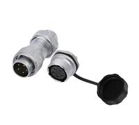 1pcs WF20 TE+ZM M20 Male Female Socket 2 3 4 5 7 8 9 12 15Pin Panel Industrial Power Charge Waterproof Connector Adapter(5pin set)