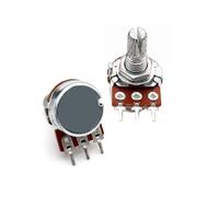1PCS WH148 Single Linked Potentiometer B1K 5K 10K 20K 50K 100K 103 104 Handle Length 15mm Adjustable Resistance(100K Ohm)