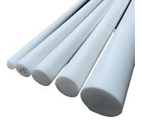 1Pcs White poly tetra fluoro ethylene bar PTFE plastic rod 6mm-50mm diameter(5x100mm)