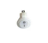 1PCS white rocker switch 2-pin power supply 250V 3A small round switch opening 15MM
