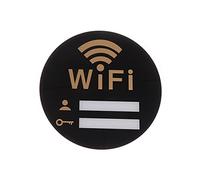 1pcs WIFI Signage Round WIFI Sign Mirror Wall Handwriting Stickers Rewritable Account And Password, For Public Shop