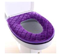 1Pcs Winter Warm Plush Toilet Seat Cover Thickened Toilet Cover Washable Protective Cover-Cushion Bathroom Accessories(Purple)