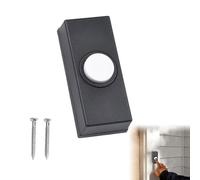 1Pcs Wired Doorbell Button Black Doorbell Wired with 2pcs Screws Universal Doorbells Button Replacement for Home Garage Warehouse Wall Mounted Plastic Door Bell Push