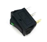 1PCS with light KCD3 rocker switch 3-pin boat heater heating table power switch 250V 16A(Green Light x1PC)