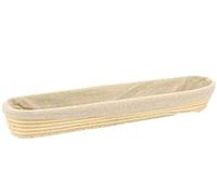 1Pcs with Linen Lining Multifunction Bread Basket, Baguette Proofing Bread Basket, Rattan Material, 43 x 9 x 5,5 cm