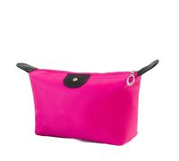 1Pcs Women's Dumpling Shape Nylon Waterproof Zipper Makeup Bag,Large-Capacity Storage Handbag Rosy Fashion with nice