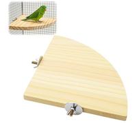1PCS Wooden Birds Perch Platform 17CM for Cages, Parrot Perch, Bird Platform Stand for Parrot, Hamster, Gerbil, Perches for Cage Stand Flat Perches for Birds Cages Corner Shelf
