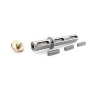 1PCS worm gear reducer keyway shaft single output 14mm RV030 GearBox double output shaft BIANMTSW(Single Output Shaft)