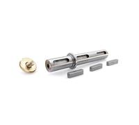1PCS worm gear reducer keyway shaft single output 14mm RV030 GearBox double output shaft EKFBQBGW(Double Output Shaft)
