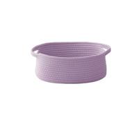 1pcs Woven Basket,Small Rope Storage Bin with Handles Ribbon Bag, Organizer(Green)