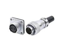 1pcs WS16 TQ+Z 2 3 4 5 7 9 10 Pin Male Female Socket Industrial Waterproof Connector Panel AC Electrical Power Adapter(2 Pin Set)