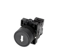 1PCS XB2 1NC/NO instantaneous self-reset button switch 22mm start stop button flat touch switch button with arrow symbol power starter(Orange)