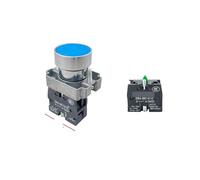 1Pcs XB2-BA21 1NO 22mm Black Momentary Push Button Switch IDGTTLDF(Beige)