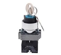 1PCS XB2-BG Series 22MM Key Operated Rotary Button Switch Self-locking Reset Selector 2/3 Positions NO NC BG21 BG33 53(BG45 Reset 2P 1NO1NC,Brass Contact)