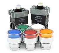 1PCS XB2-BW31M1C Self-locking Button Switch With Light XB2-BW33M1C XB2-BW34M1C 220V 1 Normally Open XB2-BW35M1C XB2-BW36M1C(XB2-BW34M1C red)