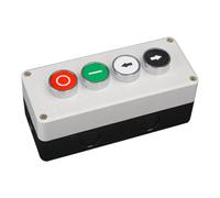 1PCS XB2 Metal button switch control box start stop industrial identification symbol self reset circular emergency stop SWITCH(WHITE)