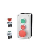1PCS XB2 metal button switch control box start stop industrial identification symbol self-reset circular emergency stop switch(3-03)
